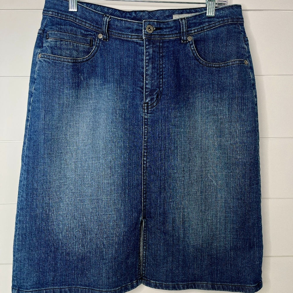 Chicos Denim Skirt Womens Size 1.5 (medium 10)
